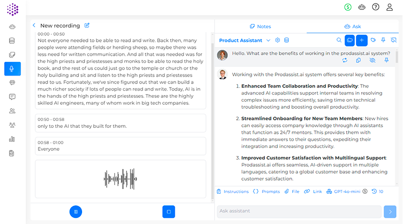 Real-Time Transcription