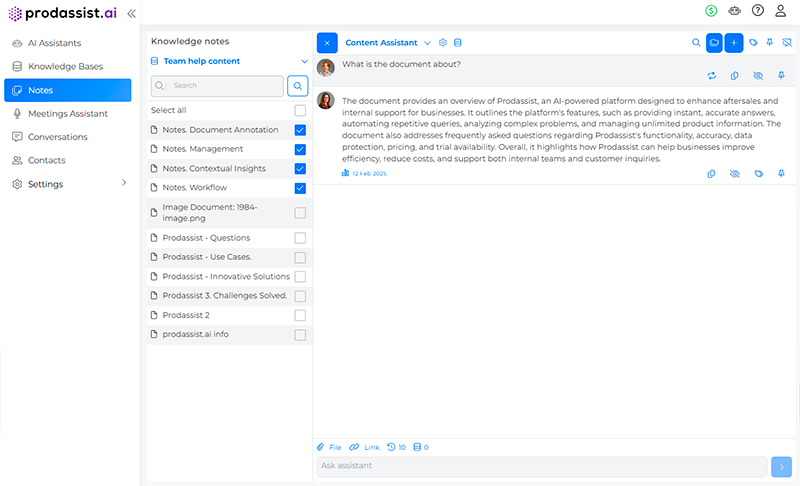 Contextual Insights with AI Assistant